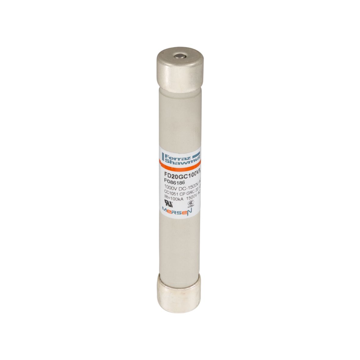 F086186 - Cylindrical fuse-link GRC 1000VDC 20x127, 50A with striker